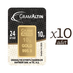 AVANTAJLI PAKETLER - 10 ADET 10 GRAM 24 AYAR İAR GRAMALTIN