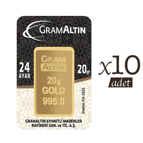 AVANTAJLI PAKETLER - 10 ADET 20 GRAM 24 AYAR İAR GRAMALTIN