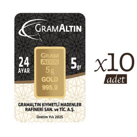 AVANTAJLI PAKETLER - 10 ADET 5 GRAM 24 AYAR İAR GRAMALTIN