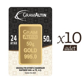 AVANTAJLI PAKETLER - 10 ADET 50 GRAM 24 AYAR İAR GRAMALTIN