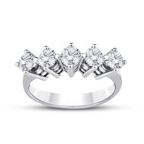  - 1,50 KARAT 14 AYAR 4 GRAM BEYAZ ALTIN BEŞTAŞ PIRLANTA YÜZÜK