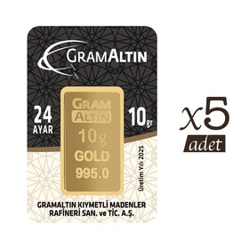 AVANTAJLI PAKETLER - 5 ADET 10 GRAM 24 AYAR İAR GRAMALTIN