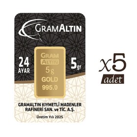 AVANTAJLI PAKETLER - 5 ADET 5 GRAM 24 AYAR İAR GRAMALTIN